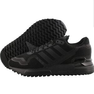ADIDAS Originals Zx 750 Casual Shoes Triple Black Womens sz 6 1/2